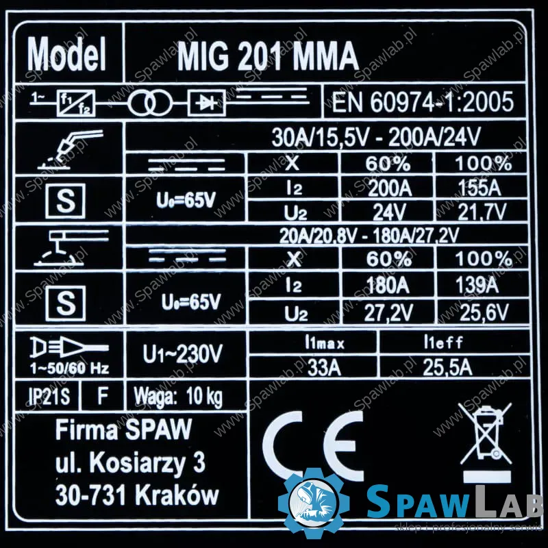 Magnum Półautomat Spawalniczy MIG 201 MMA IGBT U MI 201MMA, zdjęcie 7