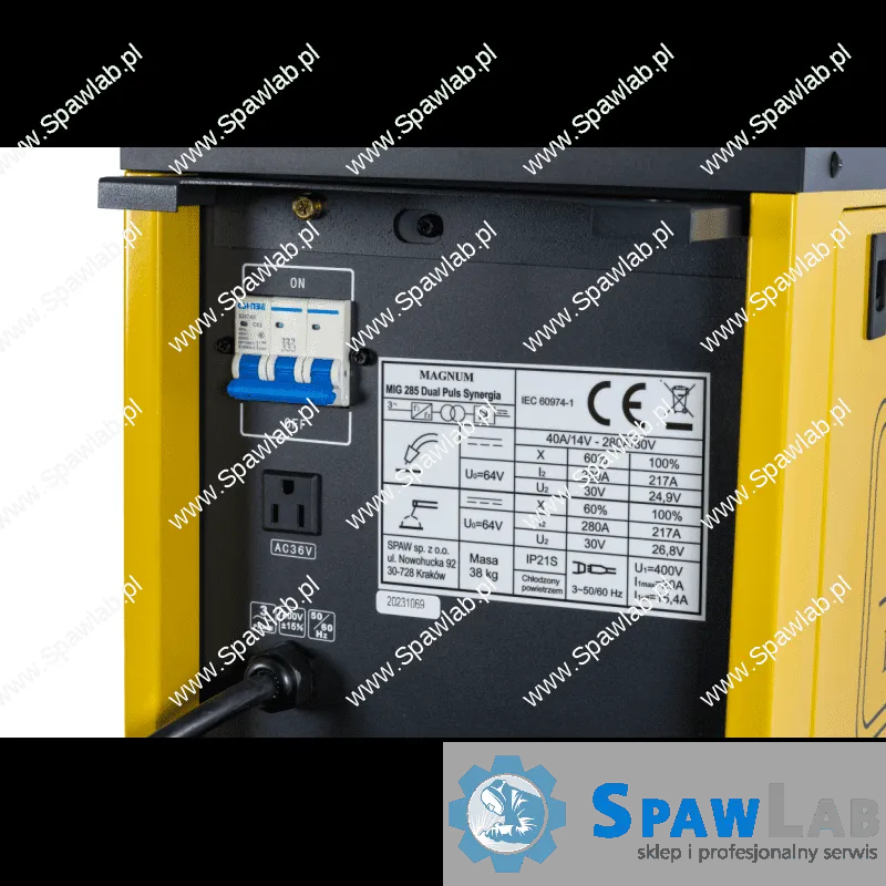 Magnum Półautomat Spawalniczy MIG 285 puls LCD U MI 285 puls LCD, zdjęcie 7