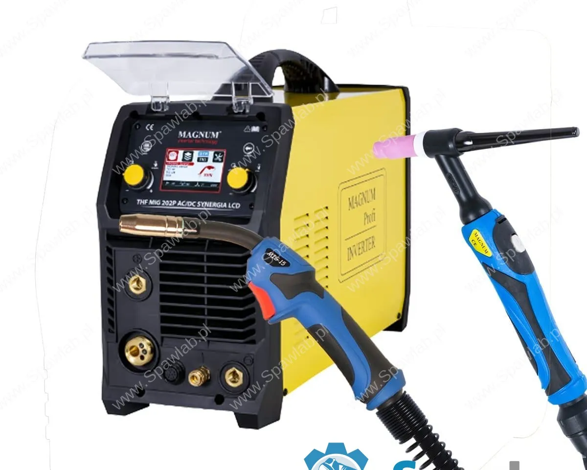 Magnum Spawarka Wieloprocesowa THF MIG 202 PULS AC/DC SYN PFC LCD U I THF202MIG LCD