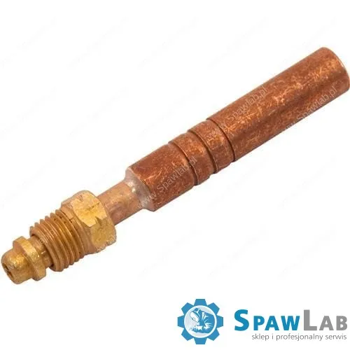 Migatronic Króciec prądowo-wodny 3/8″ UNF, gwint lewy, męski, Ø8mm