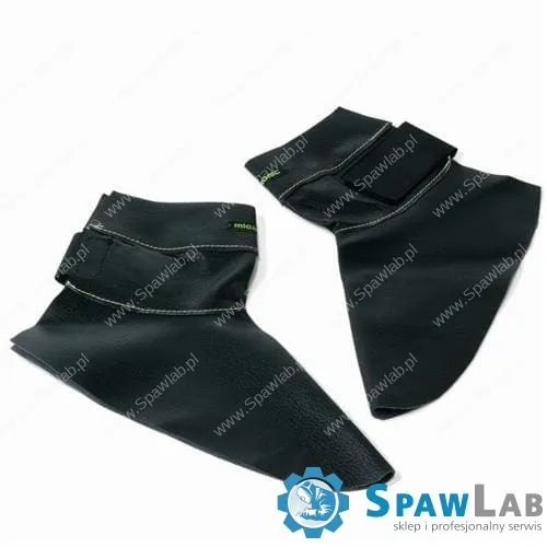 Migatronic Legginsy z imitacji skóry dwoinowej z zapięciem na rzep