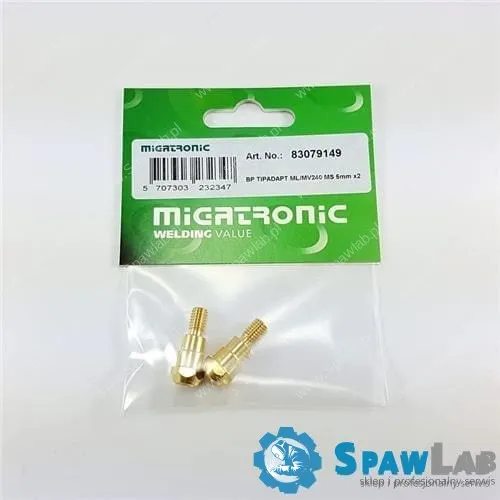 Migatronic Opakowanie z adapterem końcówki do ML-MV240 5mm Mosiądz