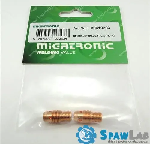 Migatronic Paczka Korpusów tulei zaciskowych Ø3.2 TIG101/301 X2