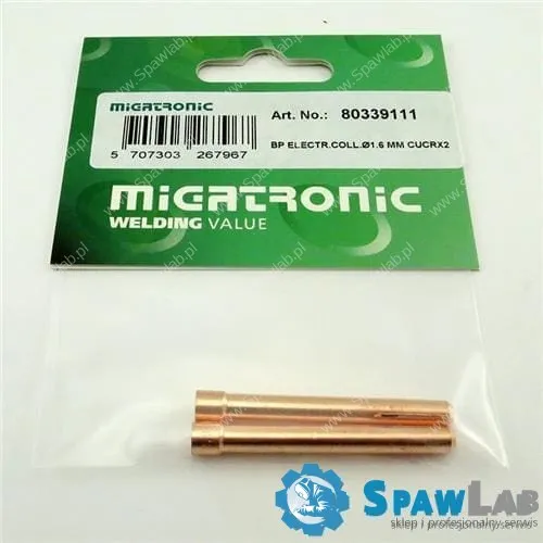 Migatronic Tuleja zaciskowa elektrody TIG 201/221/401 | ø1.6 mm CuCr X2