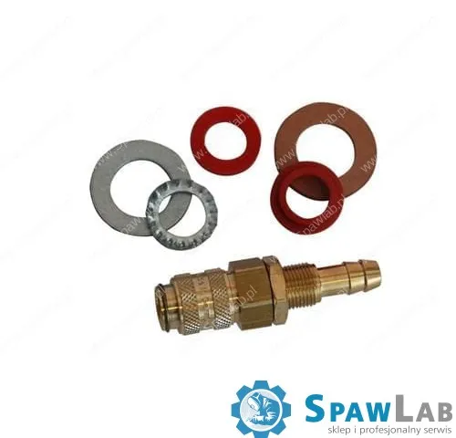 Migatronic Zestaw adaptacyjny czerwony/niebieski z zaworem 8mm