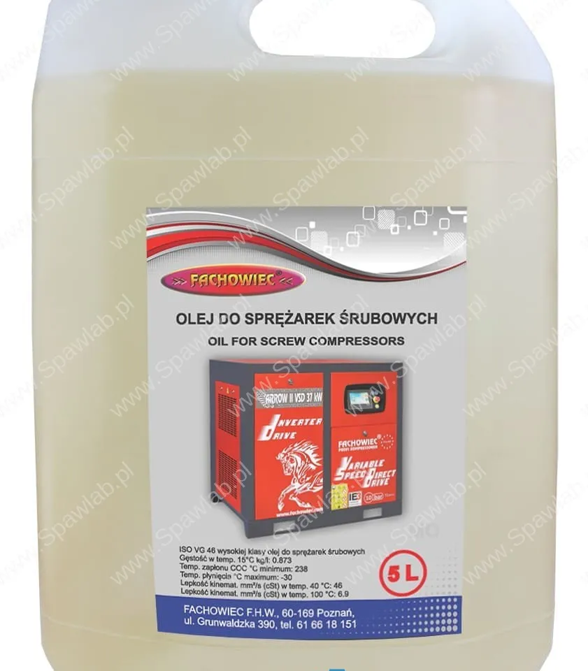 Olej mineralny do sprężarki śrubowej 5L