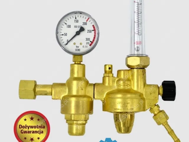 Perun - reduktor butlowy dwustopniowy do argonu i CO2