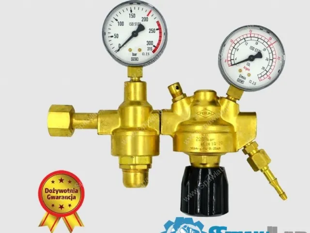 Perun - reduktor butlowy dwustopniowy do argonu i CO2
