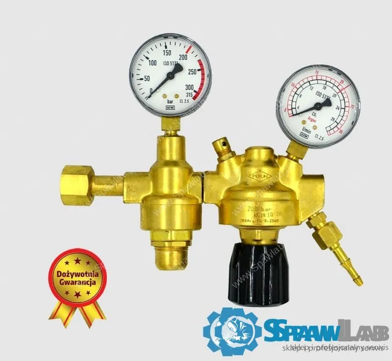 Perun - reduktor butlowy dwustopniowy do argonu i CO2