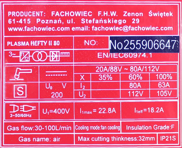 Plazma Przecinarka plazmowa HEFTY II 80 Welder Fantasy HOT, zdjęcie 7