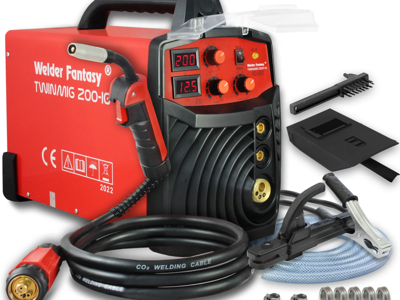Półautomat spawalniczy 2w1 TWINMIG 200A-IG reg. indukcyjności. MIG/MAG/FCAW/MMA Welder Fantasy 230V, zdjęcie 2