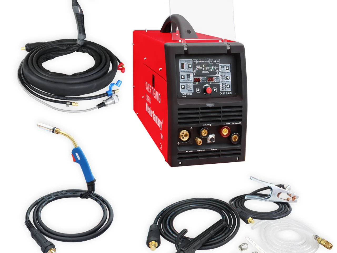 Półautomat spawalniczy 3w1 OVER 250 230V 2R-5KG MIG/MAG/TIG AC/DC/ MMA Welder Fantasy 230V, zdjęcie 2