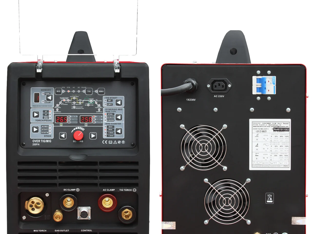 Półautomat spawalniczy 3w1 OVER 250 230V 2R-5KG MIG/MAG/TIG AC/DC/ MMA Welder Fantasy 230V, zdjęcie 4