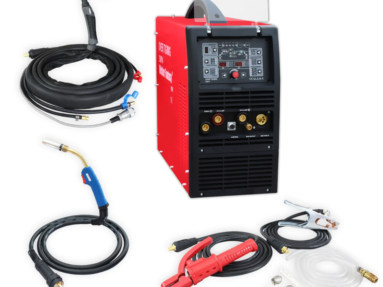 Półautomat spawalniczy 3w1 OVER 250 230V 4x4-15KG MIG/MAG/TIG AC/DC/ MMA Welder Fantasy 230V, zdjęcie 2