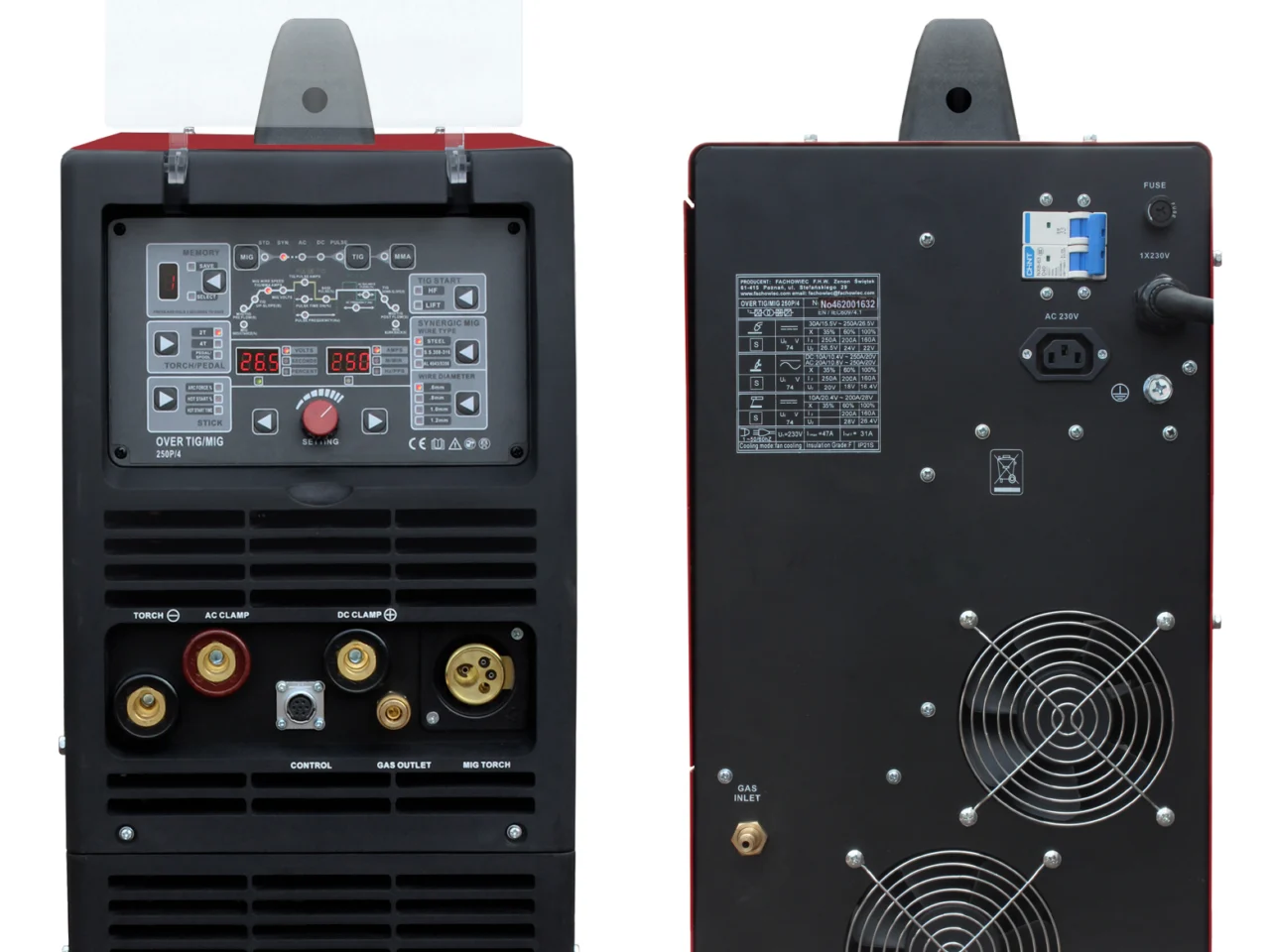 Półautomat spawalniczy 3w1 OVER 250 230V 4x4-15KG MIG/MAG/TIG AC/DC/ MMA Welder Fantasy 230V, zdjęcie 4