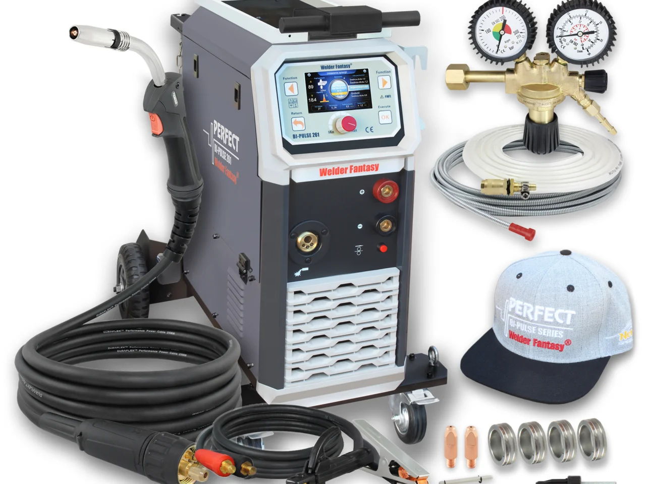 Półautomat spawalniczy 3w1 PERFECT BI-PULSE 261 250A 4x4 MIG/MAG/SYNERGIA/PULS/PODWÓJNY PULS/LUTOSPAWANIE/MMA Welder Fantasy 400V HOT, zdjęcie 3