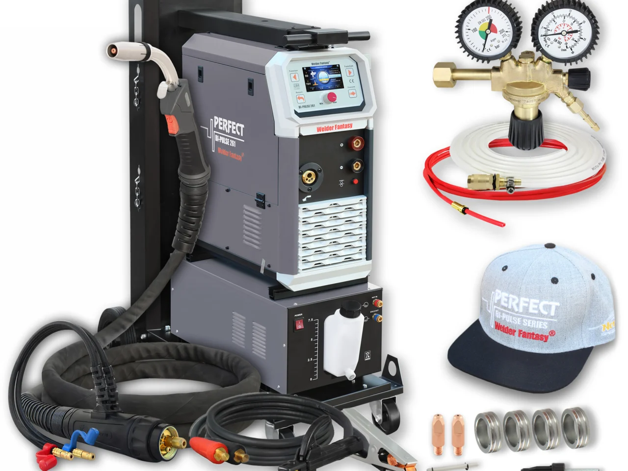 Półautomat spawalniczy 3w1 PERFECT BI-PULSE 261 Tower + Chłodnica 4x4 MIG/MAG/SYNERGIA/PULS/PODWÓJNY PULS/LUTOSPAWANIE/MMA Welder Fantasy 400V HOT, zdjęcie 3