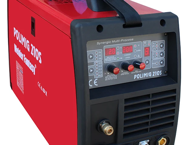 Półautomat spawalniczy inwerterowy 3w1 POLIMIG 210 MIG/MAG TIG MMA Welder Fantasy + komplet uchwytów 230V