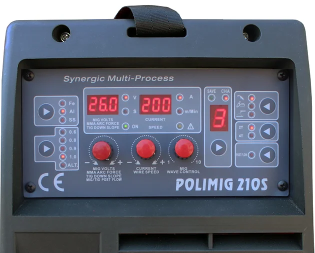 Półautomat spawalniczy inwerterowy 3w1 POLIMIG 210 MIG/MAG TIG MMA Welder Fantasy + komplet uchwytów 230V, zdjęcie 8