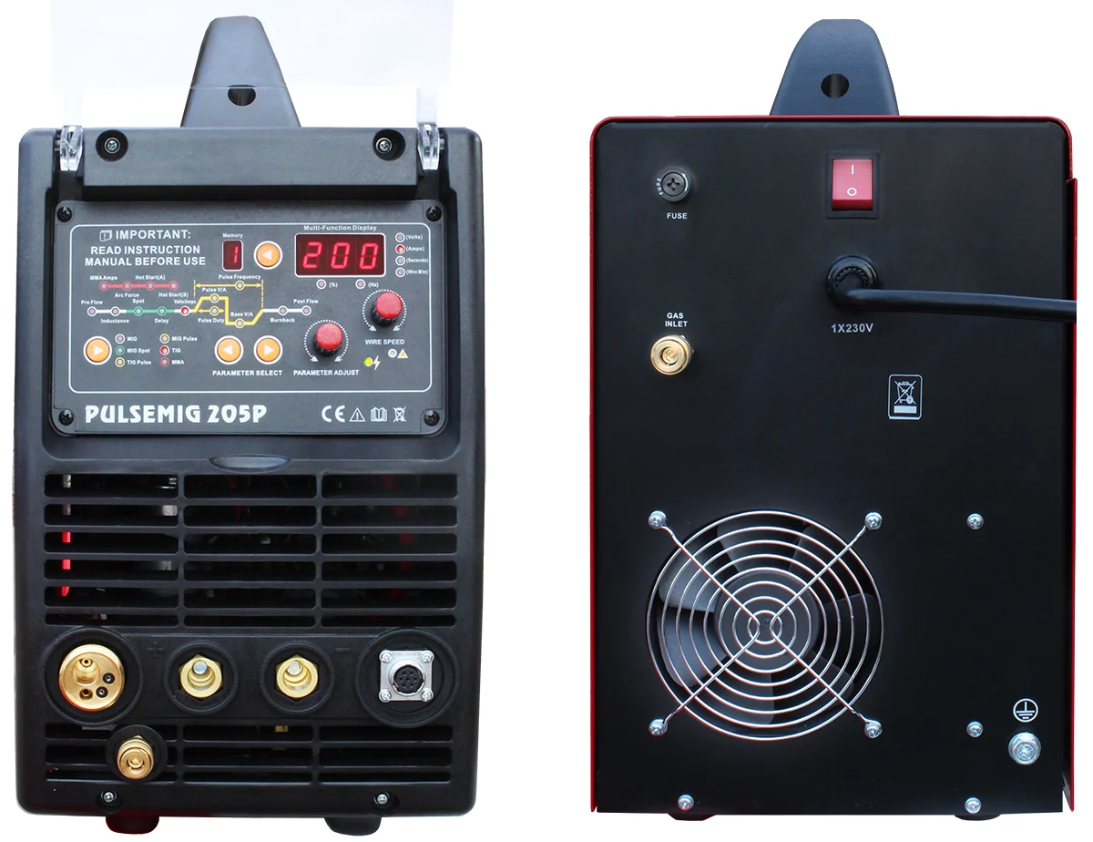 Półautomat spawalniczy inwerterowy 3w1 PULSEMIG 205 200A Welder Fantasy 230V, zdjęcie 3