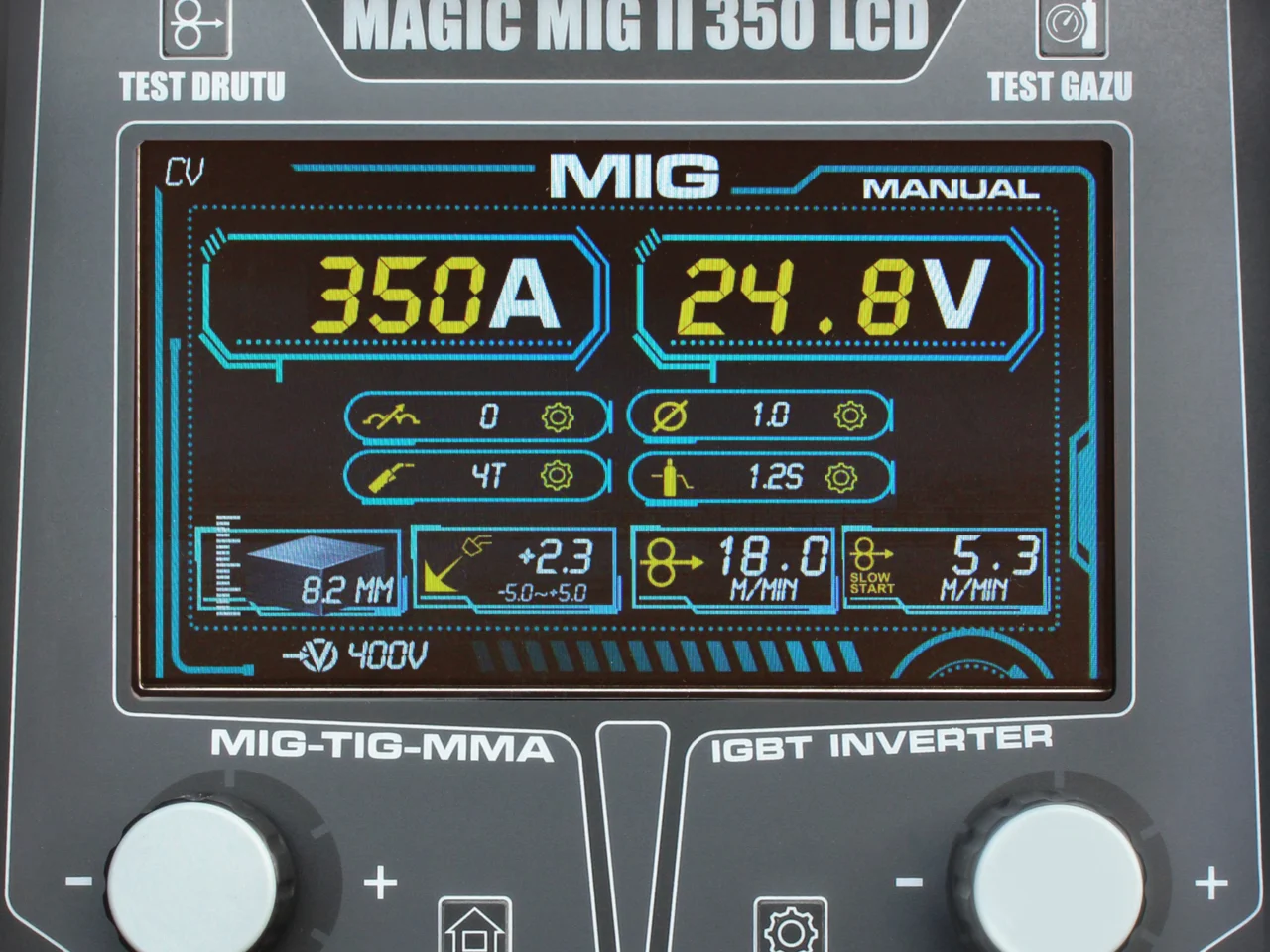 Półautomat spawalniczy inwerterowy MAGIC2 350A 4X4 LCD Welder Fantasy 400V, zdjęcie 3