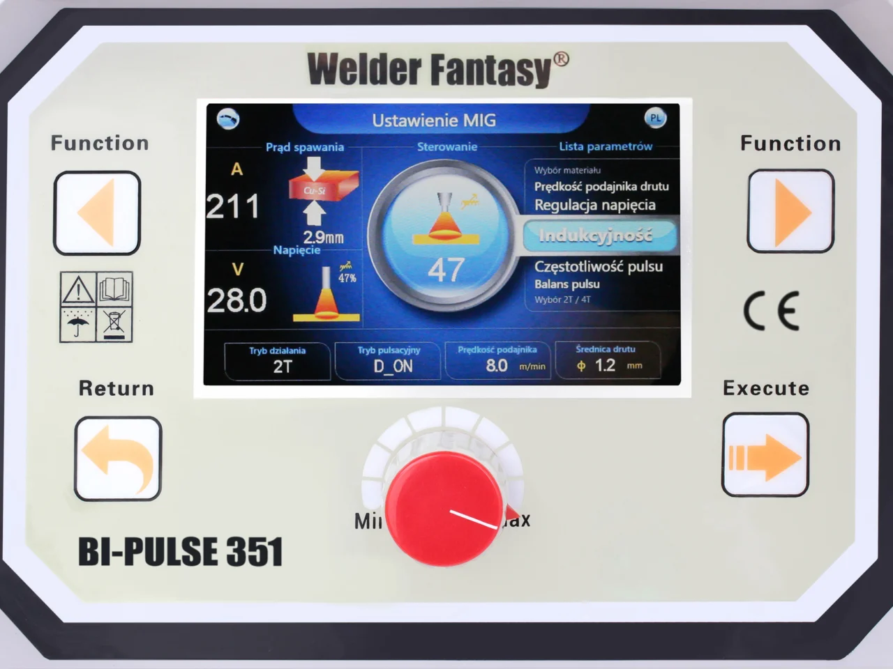 Półautomat Spawalniczy PERFECT BI-PULSE 351 TOWER MIG z reduktorem 113 + chłodnica +uchwyt 4001W 3M, zdjęcie 4