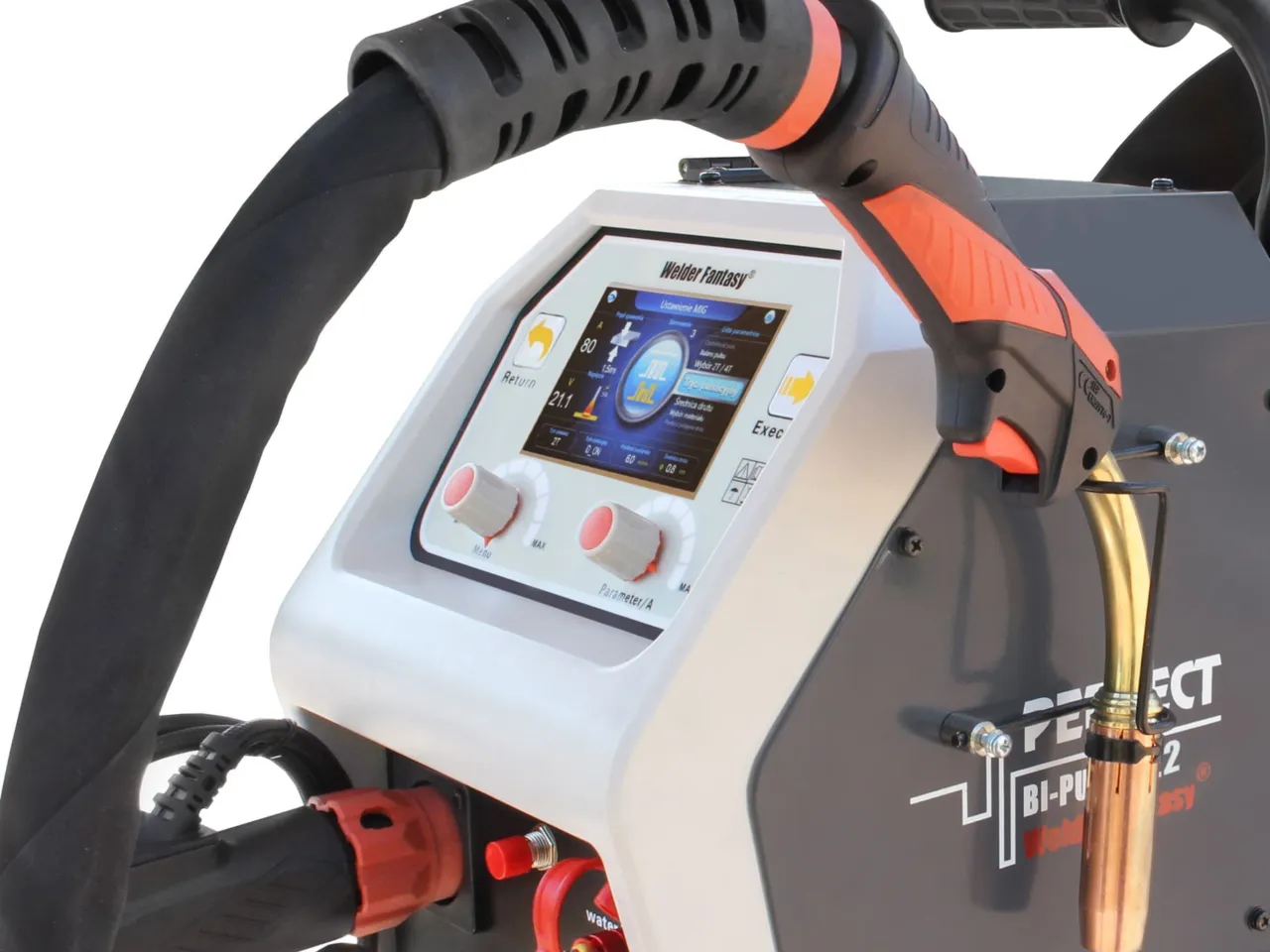 Półautomat spawalniczy Perfect BI-Pulse 500A Tower chłodnica 4×4 MIG/MAG/synergia/puls/podwójny puls/lutospawanie/MMA Welder Fantasy 400V HOT, zdjęcie 11