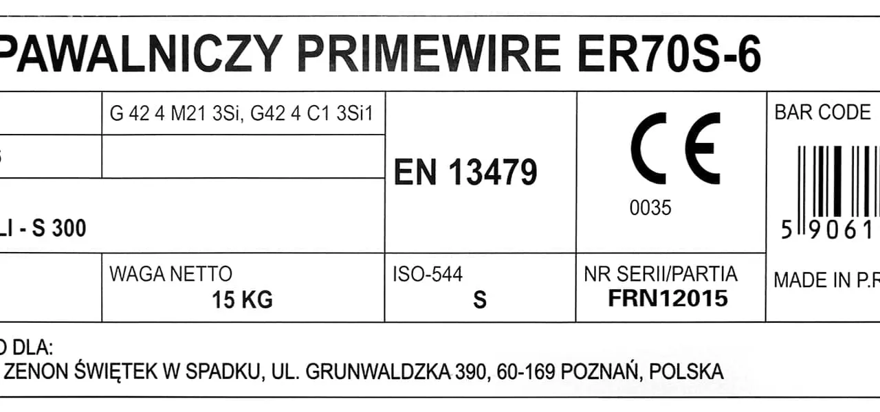 PrimeWire MAG drut spawalniczy ER70S-6 G3Si1 SG2 1.2mm 15kg S300 szpula plastykowa., zdjęcie 5