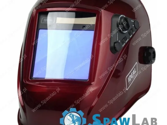 Przyłbica automatyczna APS-958E RED czerwona, True