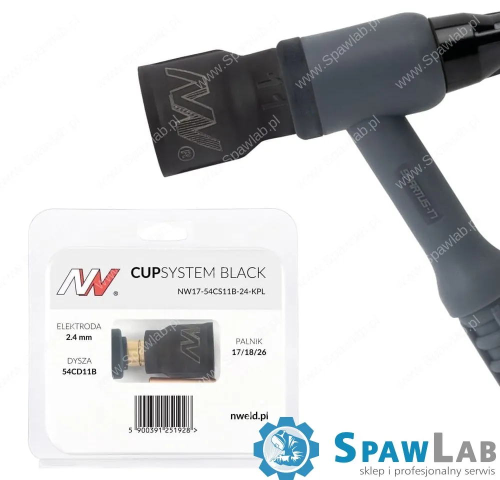 Spartus CUPSYSTEM Black - zestaw 17/18/26 dysza kielich #11 [na elektrodę 2.4]