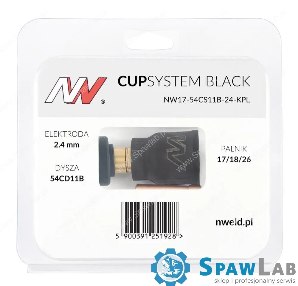 Spartus CUPSYSTEM Black - zestaw 17/18/26 dysza kielich #11 [na elektrodę 2.4], zdjęcie 4