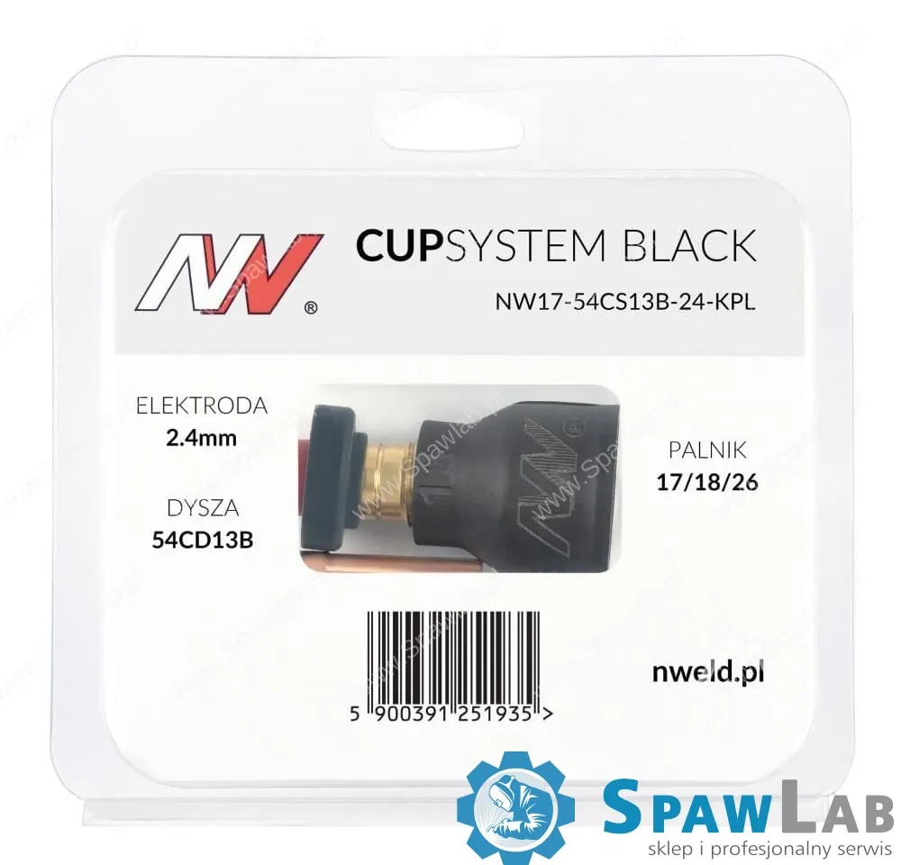 Spartus CUPSYSTEM Black - zestaw 17/18/26 dysza kielich #13 [na elektrodę 2.4], zdjęcie 4