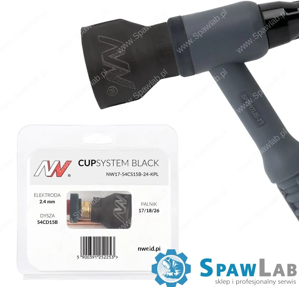 Spartus CUPSYSTEM Black - zestaw 17/18/26 dysza kielich #15 [na elektrodę 2.4]