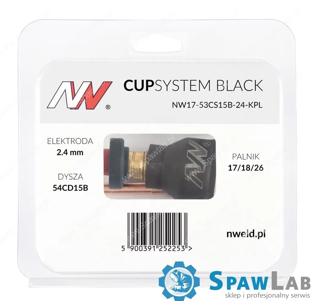 Spartus CUPSYSTEM Black - zestaw 17/18/26 dysza kielich #15 [na elektrodę 2.4], zdjęcie 4