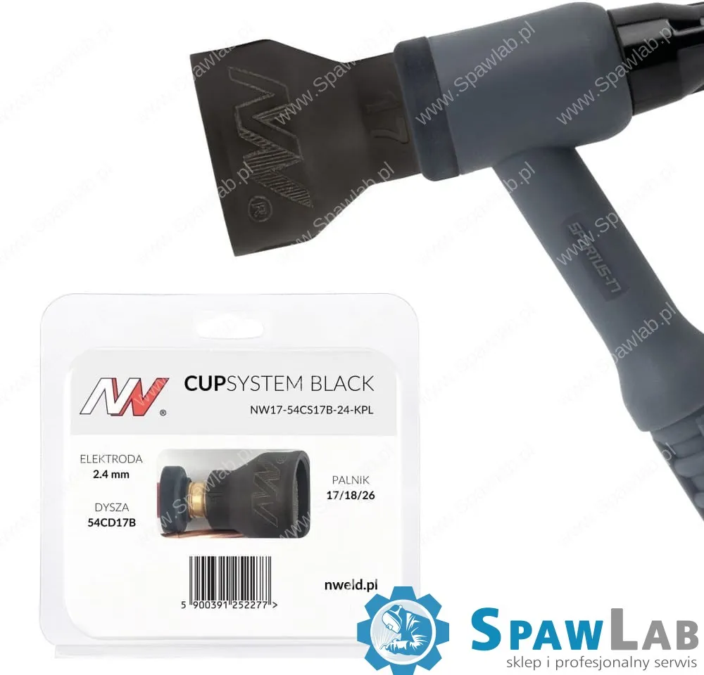 Spartus CUPSYSTEM Black - zestaw 17/18/26 dysza kielich #17 [na elektrodę 2.4]