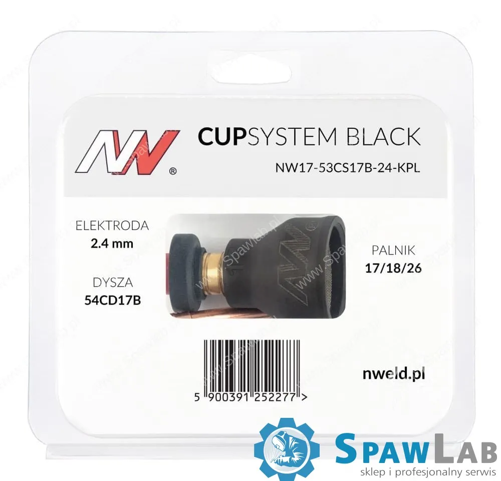 Spartus CUPSYSTEM Black - zestaw 17/18/26 dysza kielich #17 [na elektrodę 2.4], zdjęcie 4