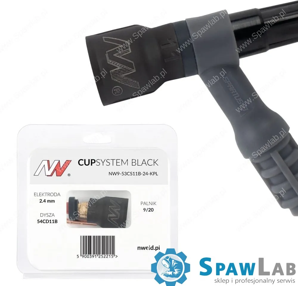 Spartus CUPSYSTEM Black - zestaw 9/20 dysza kielich #11 [na elektrodę 2.4]