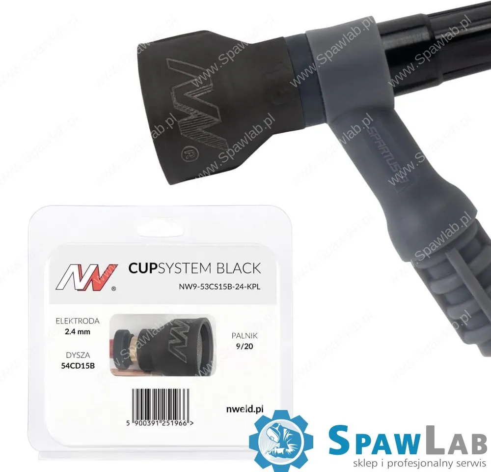 Spartus CUPSYSTEM Black - zestaw 9/20 dysza kielich #15 [na elektrodę 2.4]