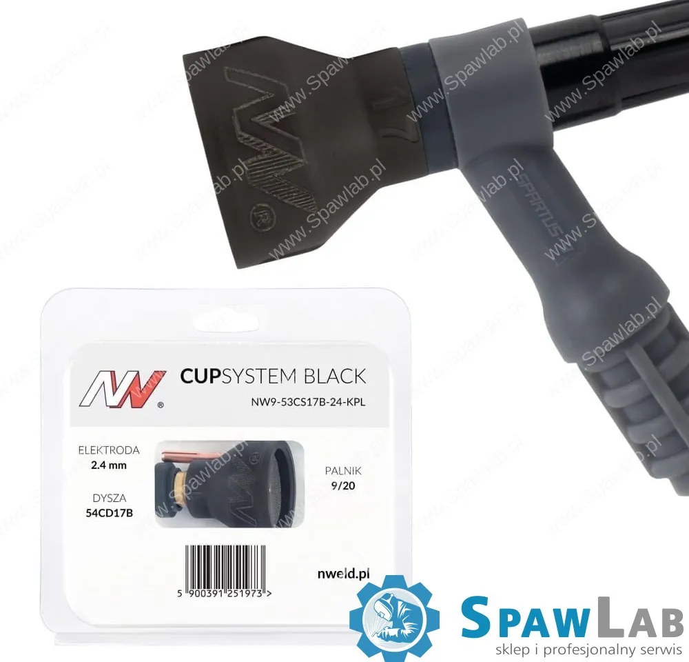 Spartus CUPSYSTEM Black - zestaw 9/20 dysza kielich #17 [na elektrodę 2.4]
