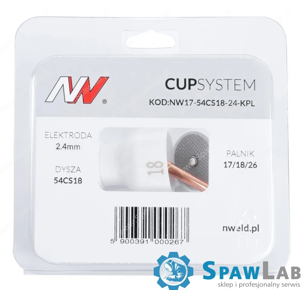 Spartus CUPSystem - zestaw 17/18/26 dysza kielich #18 [na elektrodę 2.4], zdjęcie 5