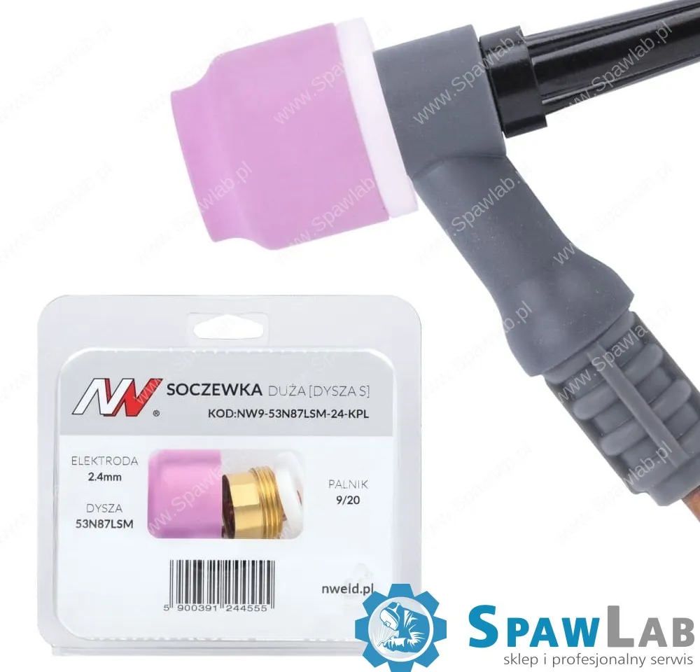 Spartus Duża soczewka dysza S 9/20 [na elektrodę 2.4mm] L=31mm