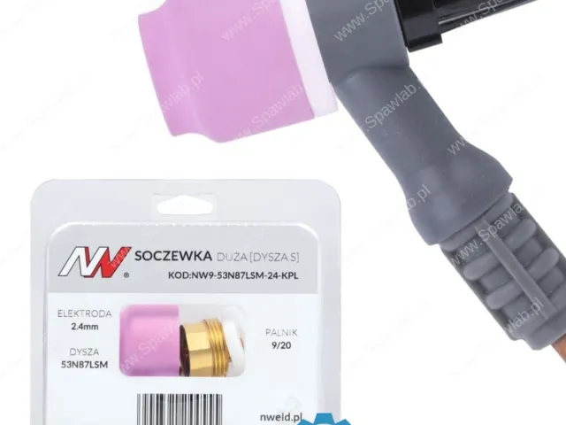Spartus Duża soczewka dysza S 9/20 [na elektrodę 2.4mm] L=31mm