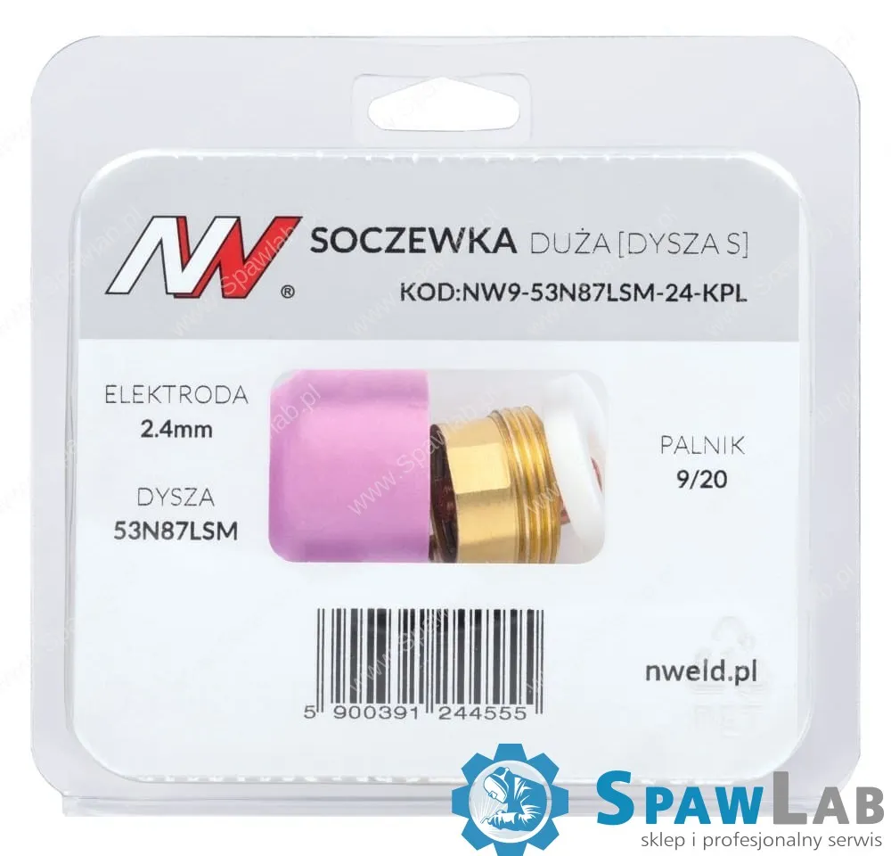 Spartus Duża soczewka dysza S 9/20 [na elektrodę 2.4mm] L=31mm, zdjęcie 4