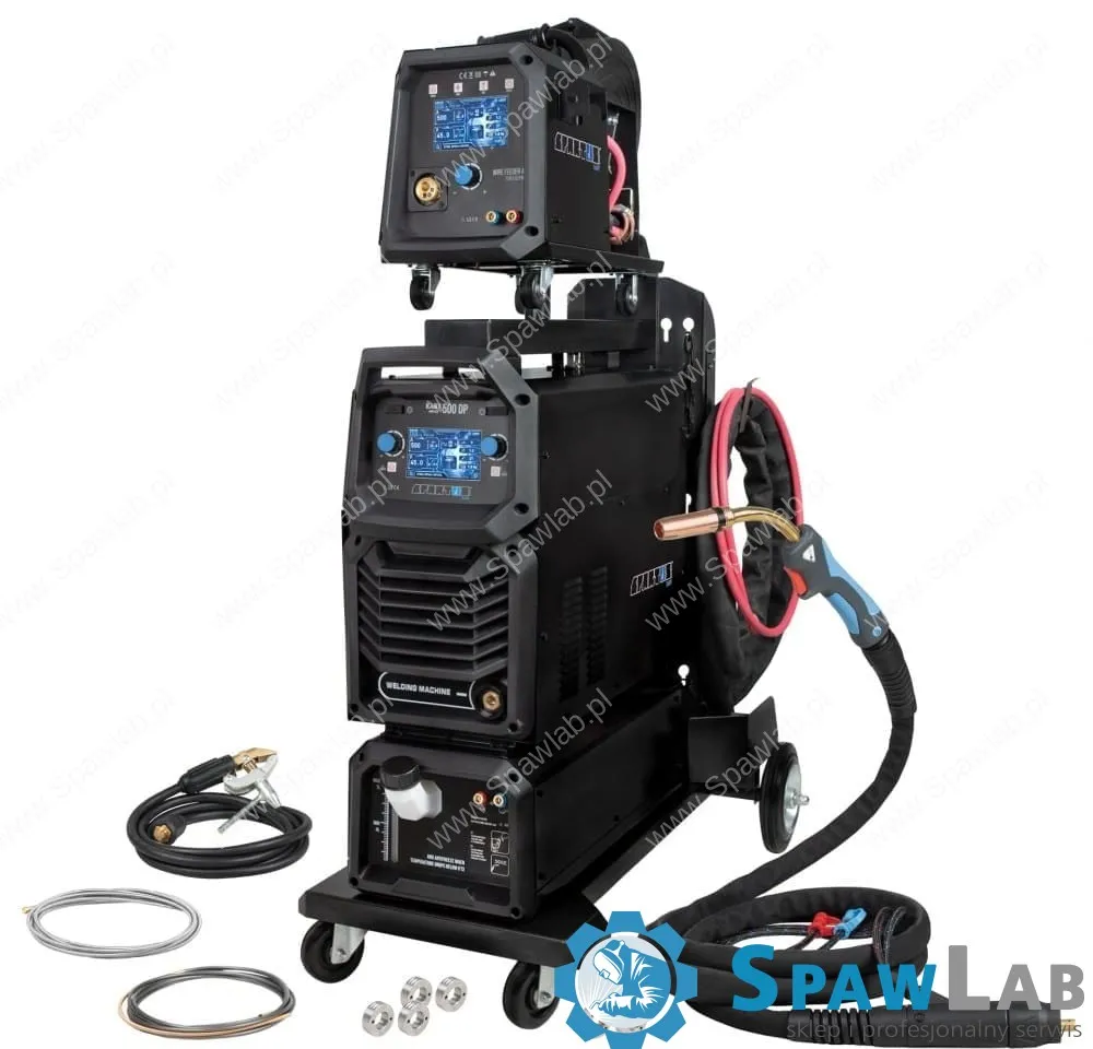 Spartus EasyMIG 500 Dual Pulse [źródło, chłodnica, podajnik, wózek, przewód zespolony 10m] pakiet