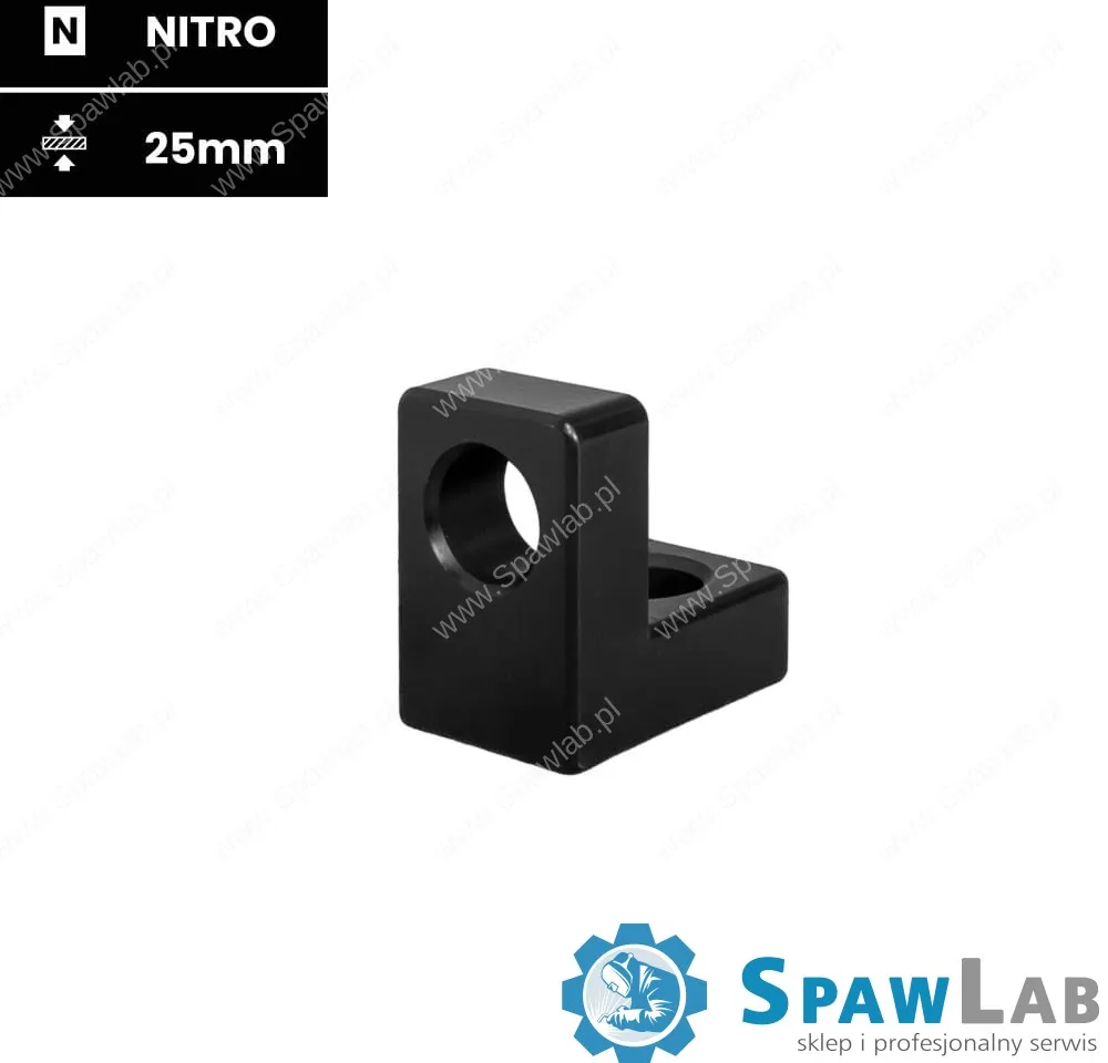 Spartus Kątownik 75x50x75mm otwór/otwór azotowany