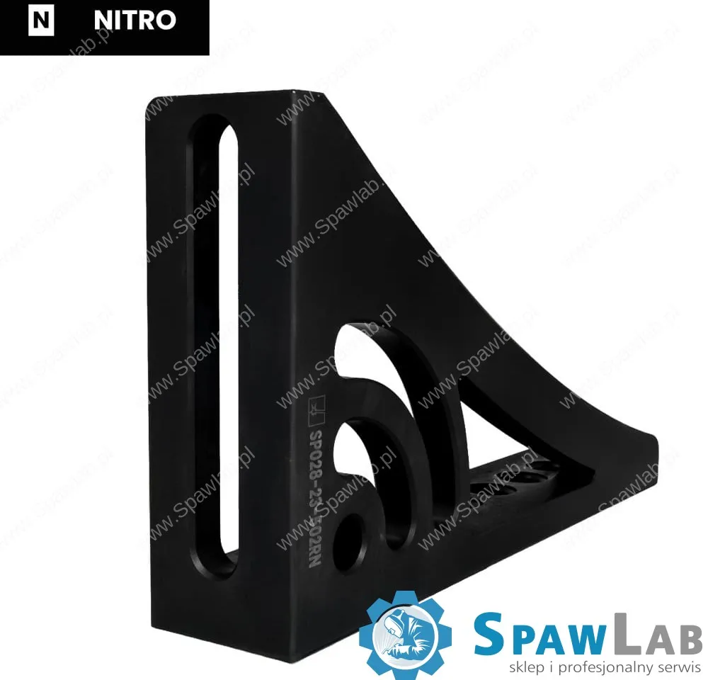 Spartus Kątownik oporowo-mocujący z regulowanym kątem obrotu 276x95x500mm prawy azotowany