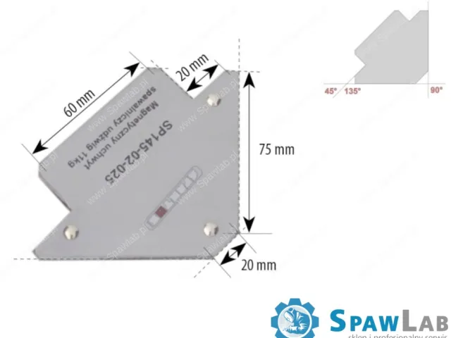 Spartus Magnetyczny uchwyt spawalniczy strzałka udźwig: 11kg