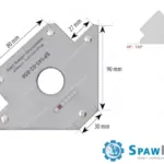 Spartus Magnetyczny uchwyt spawalniczy strzałka udźwig: 22kg