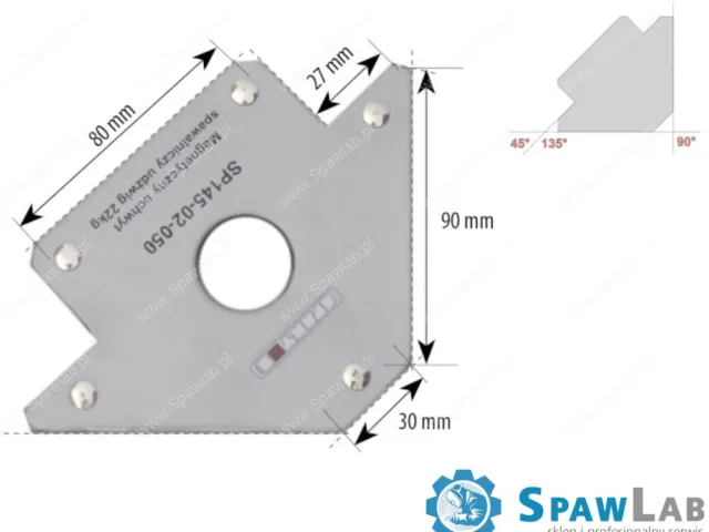 Spartus Magnetyczny uchwyt spawalniczy strzałka udźwig: 22kg