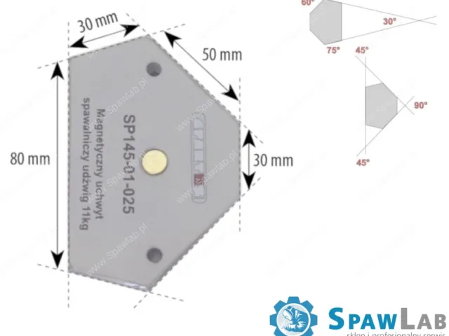 Spartus Magnetyczny uchwyt spawalniczy udźwig: 11kg